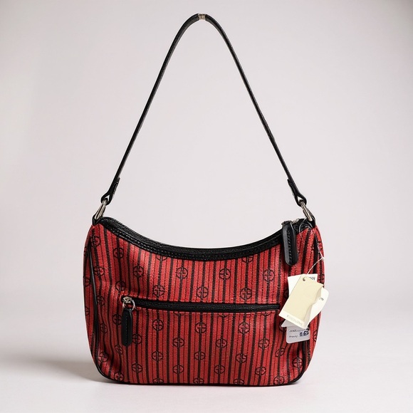 Giani Bernini Red and Black Patterned Shoulder Bag - Picture 2 of 4